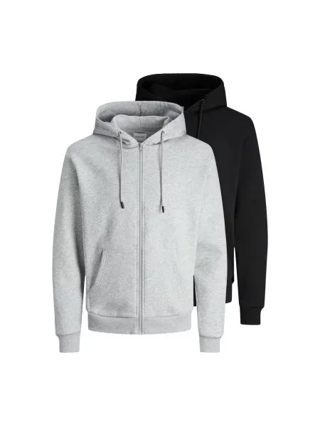 JACK & JONES Hanorac JJEBradley gri amestecat negru