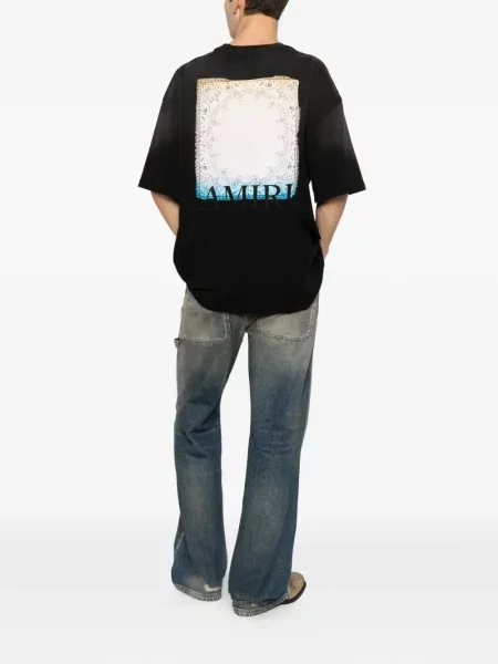 Tricou Amiri cu imagine negru