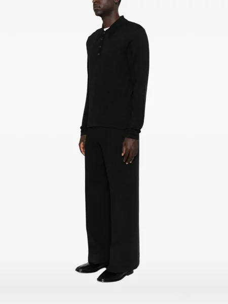 Lung tricou polo Lemaire negru