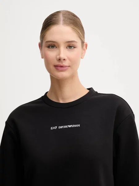 Свитер Ea7 Emporio Armani с принтом черный