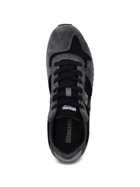 Sneakerși Blauer din piele de căprioară negru