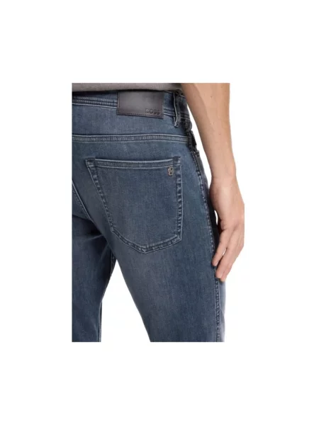 Jeansy o kroju slim fit z mieszanki bawełny Model DELAWARE' Boss Orange niebieskie