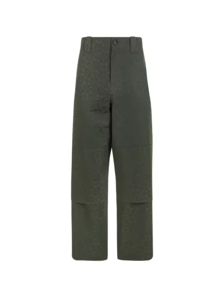 Pantaloni Kenzo din jacard cu autograf verde