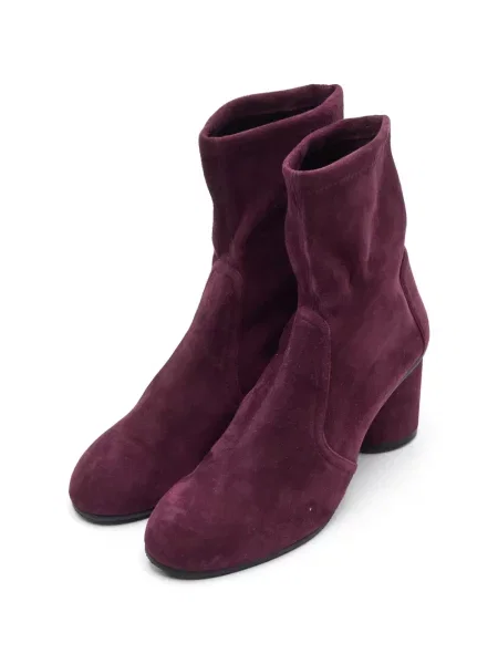 Botine Stuart Weitzman din piele de căprioară violet