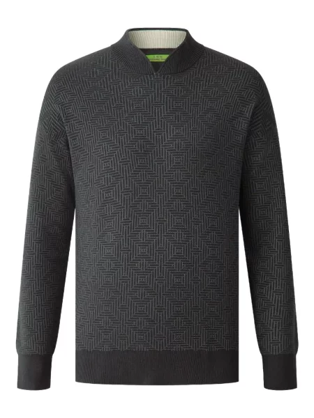 Pulover Shanghai Tang din jacard gri