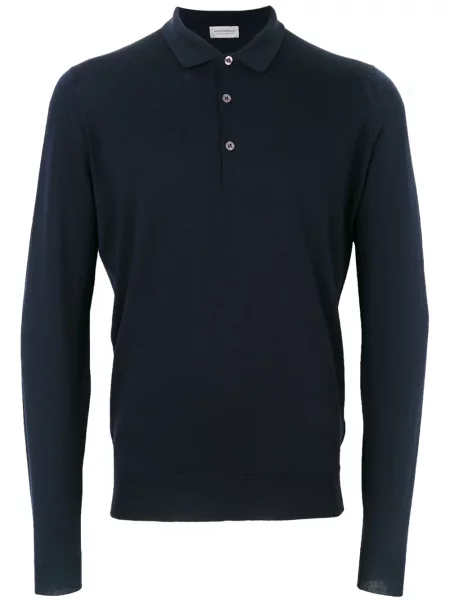 Polo John Smedley tricotate albastru