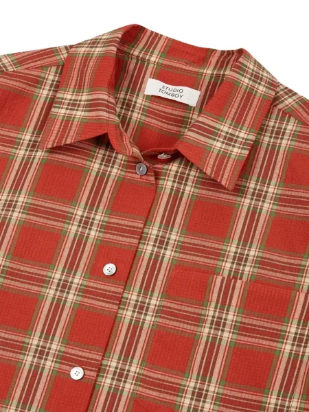 Cămașă Studio Tomboy în carouri roșu