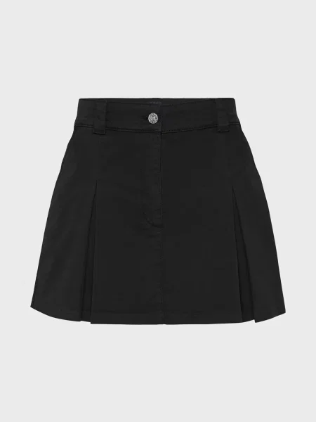 Плиссированная мини джинсовая юбка Tommy Jeans черная