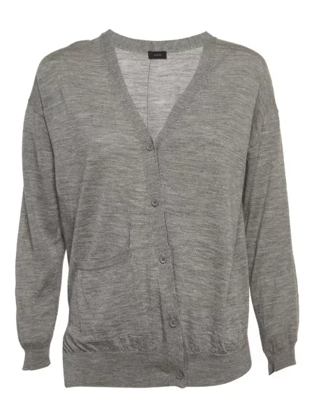 Dzianinowy kardigan Joseph asymetryczny szary