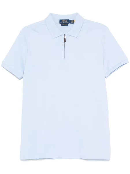 Iš natūralios odos mažas polo marškinėliai Polo Ralph Lauren dvieiliai juoda