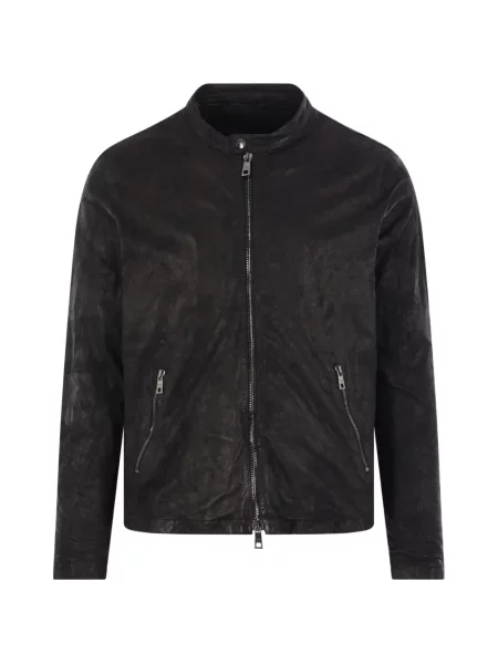 Моторист кожено яке Giorgio Brato черно