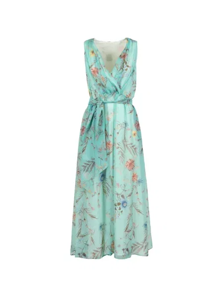 Rochie midi Eleventy cu model floral cu imagine de costum verde