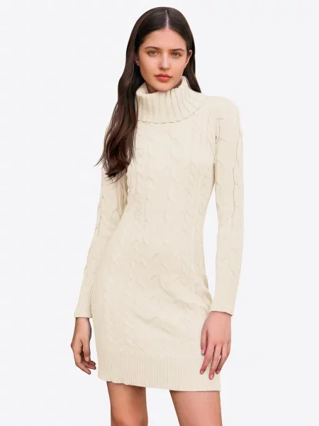 Imily Bela Rochie tricotat bej