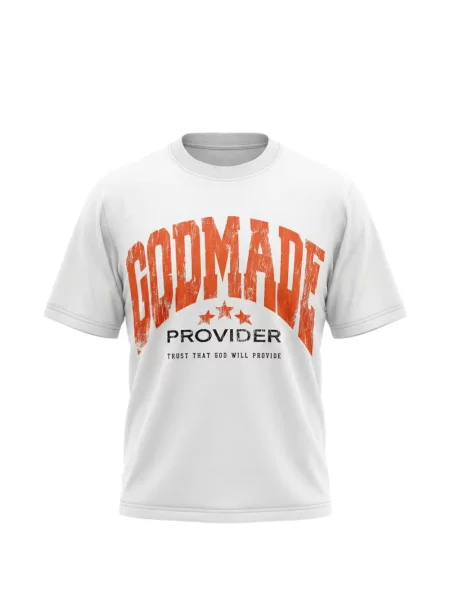 Tricou Godmade cu imagine alb