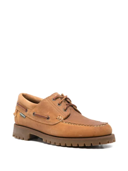 Sneakerși Sebago cu șireturi din piele maro