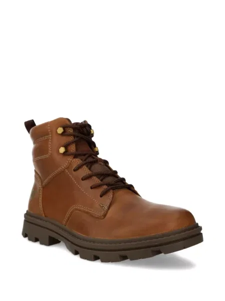 Botine Caterpillar cu șireturi din piele maro