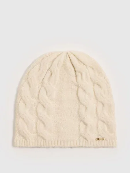 Mohito Trikotažinė beanie kepurė kreminė