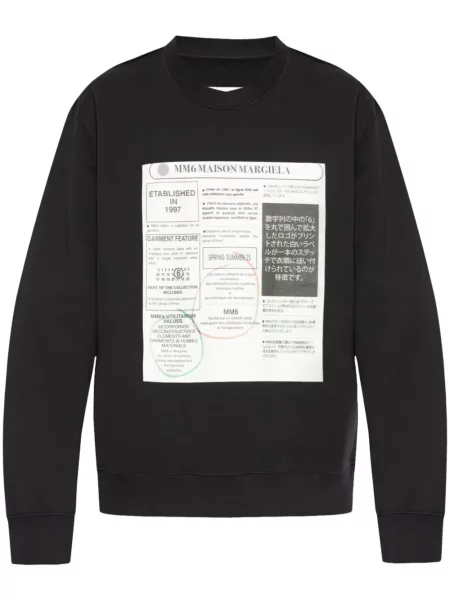 Hanorac Mm6 Maison Margiela cu imagine negru