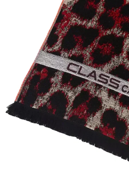 Fular Cavalli Class cu imagine cu model leopard roșu