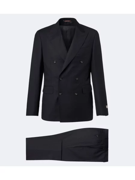 Costum Canali de lână albastru