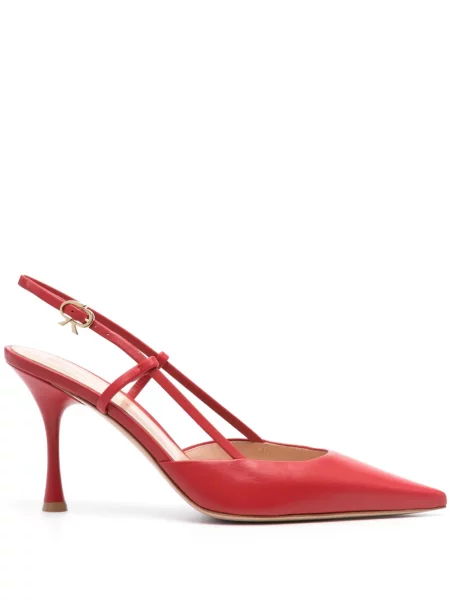 Pantofi cu toc Gianvito Rossi slingback roșu