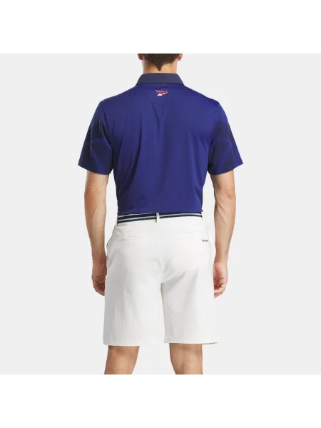 Reebok koszulka polo Signature Vector z kontrastowymi panelami kolorystycznymiunisex MIDNITE BLUE/NAVY Size: M niebieska