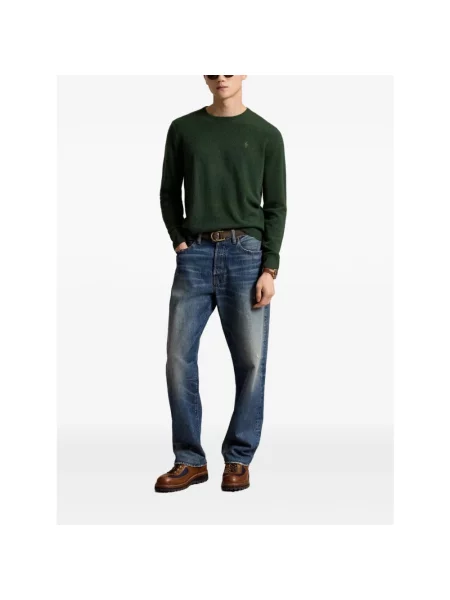 Sweter w kroju regular fit z czystej wełny Polo Ralph Lauren zielony