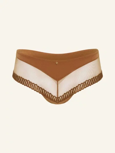 Aubade Bokserki Sheer Emotion beige beżowe