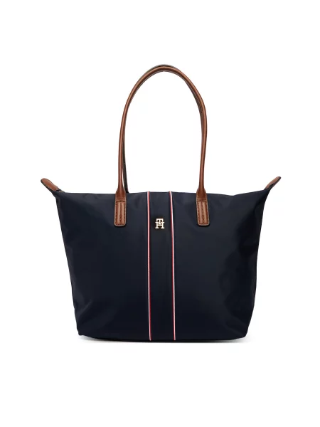 TOMMY HILFIGER Shopper POPETTE námornícka / hnedá modrá