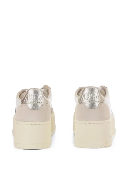 Sneakerși Autry din piele de căprioară cu platformă alb