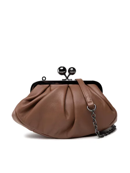 Weekend MaxMara De piele geantă pe umăr PRATI Pasticcino maro