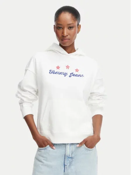 Tommy Jeans Džemperis Star Novelty Boxy Fit balta