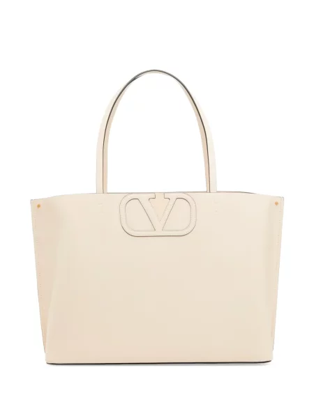 Geantă shopper Valentino Garavani alb