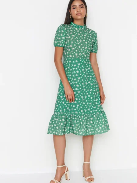 Sukienka midi Trendyol szara