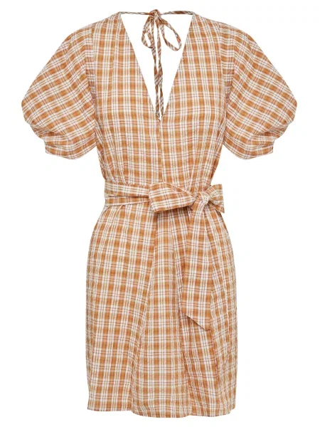 The Fated Rochie AIDEN / maro / portocaliu bej