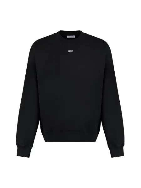 Bluza Off-white z okrągłym dekoltem żakardowa biała