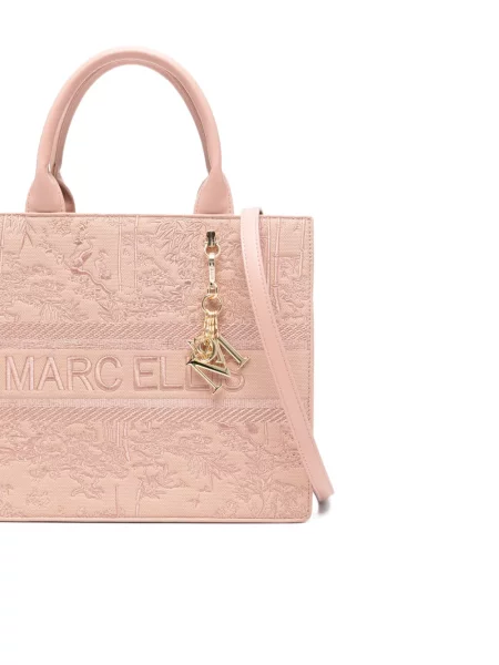 Geantă shopper Marc Ellis cu broderie roz