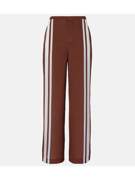 Pantaloni Sir de mătase maro