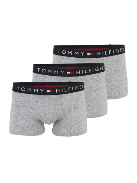 Tommy Hilfiger Underwear Boxeri Essential albastru marin / gri amestecat / roșu alb
