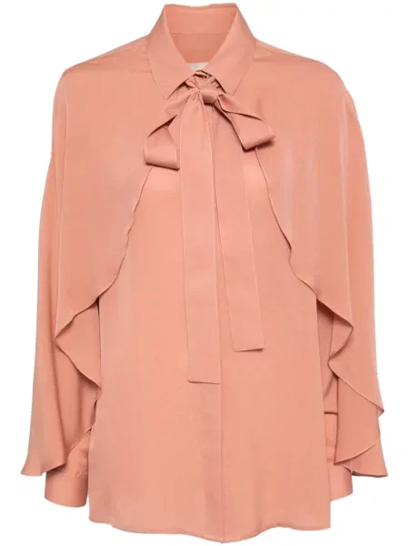 Cămașă Elie Saab de mătase roz