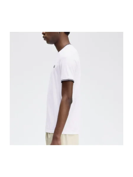 Póló FRED PERRY Twin Tipped T-Shirt White M fehér