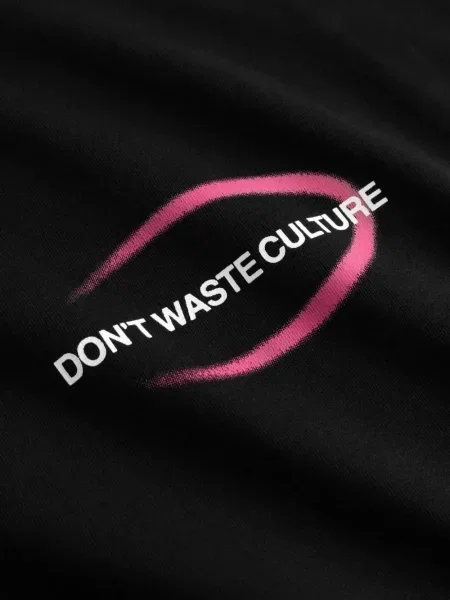 Тениска Don't Waste Culture с принт черно
