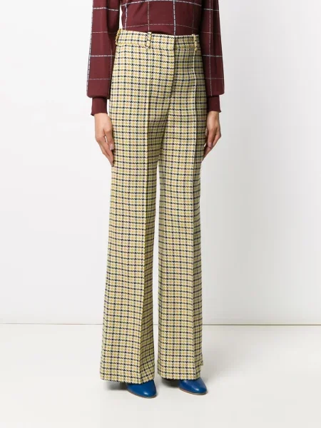 Spodnie Victoria Beckham dzwony żółte