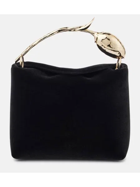 Geantă Erdem de catifea negru