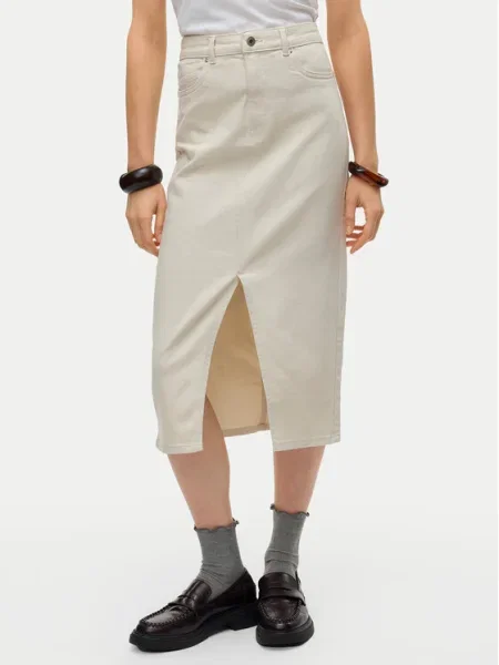 Vero Moda Farmer szoknya Veri bézs