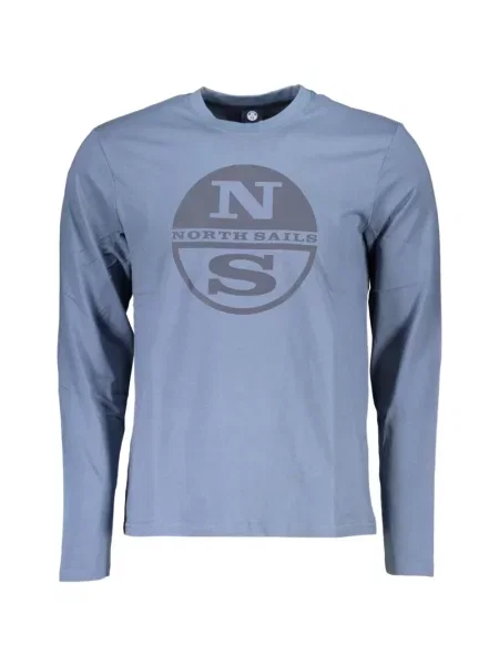 Lung tricou North Sails cu imagine albastru