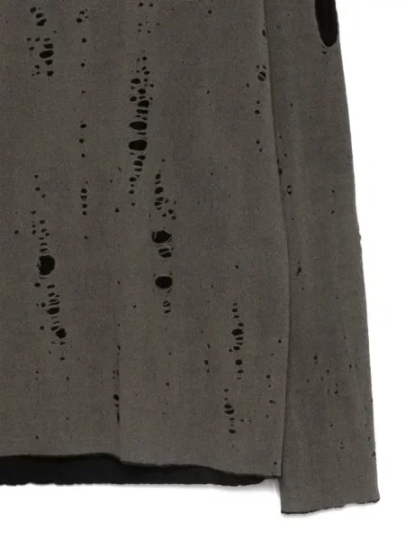 Pulover Label Under Construction zdrențuiți gri