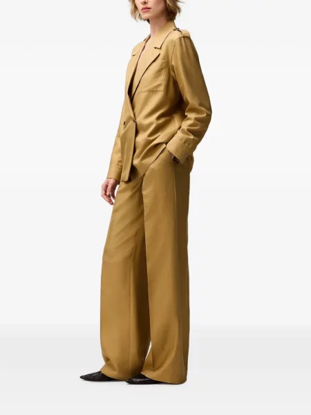 Pantaloni Retori de mătase maro