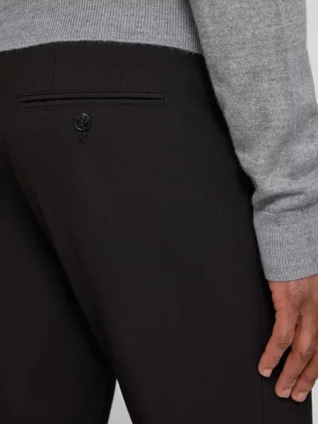 Spodnie materiałowe o kroju slim fit z dodatkiem Model MAliam' Matinique czarne