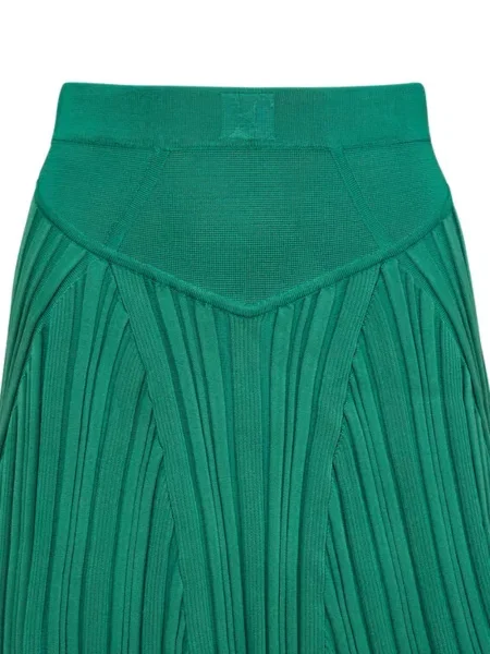 Fusta mini Fleur Du Mal evazată verde